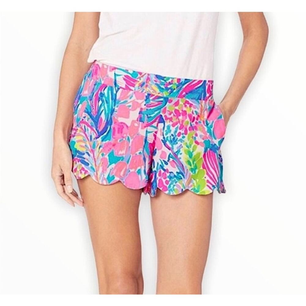 Lilly Pulitzer Dahlia Shorts Gumbo Limbo Size Medium Modal Blend
